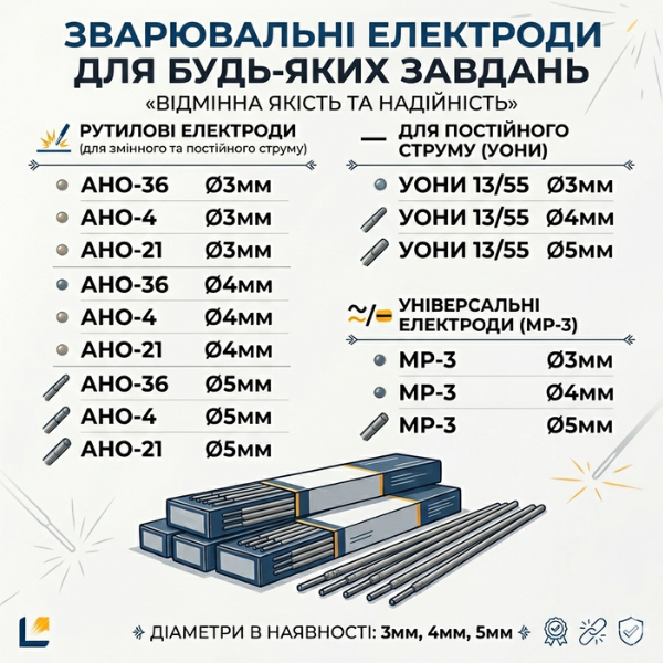 Зварювальні електроди